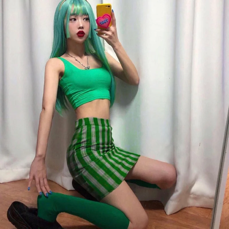 Review For Lolita Green Long Straight Wig Yv42080