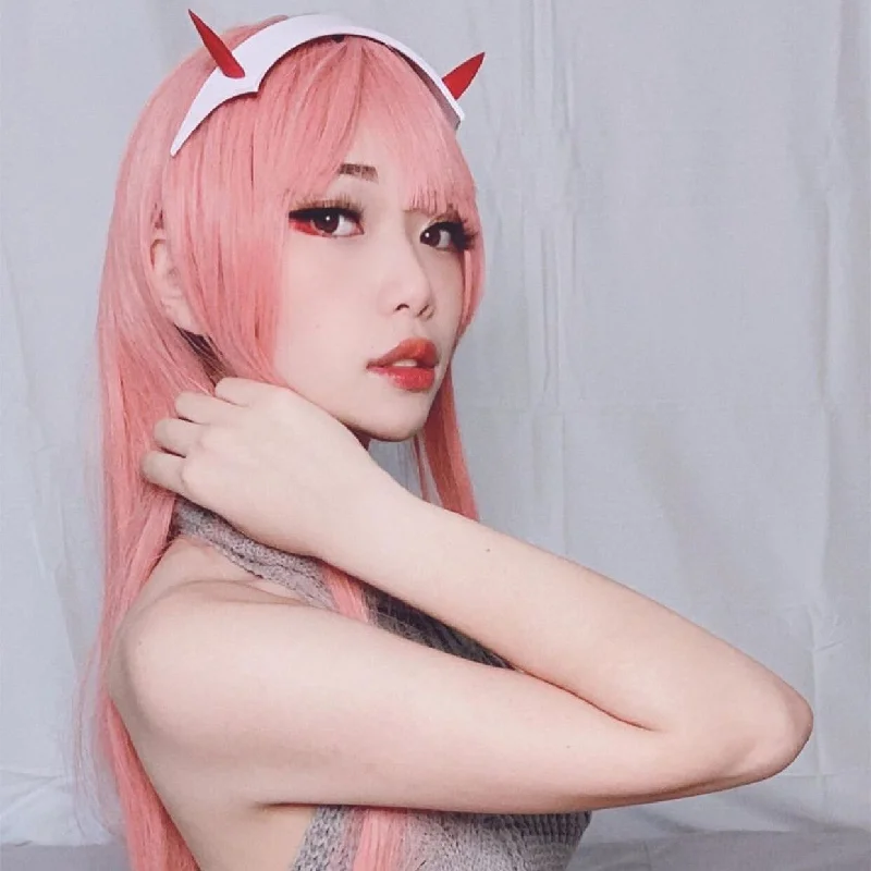 Review For Lolita Pink Long Straight Wig Yv42088