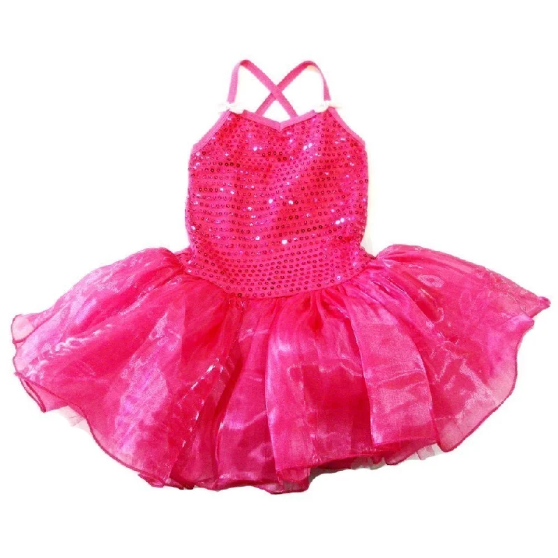 Hot Pink Sequin Organdy Tutu Ballet Dress Girls S-L