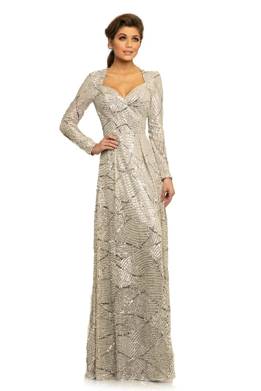 Johnathan Kayne - Full Sequin Queen Anne Neckline Gown 9250SC