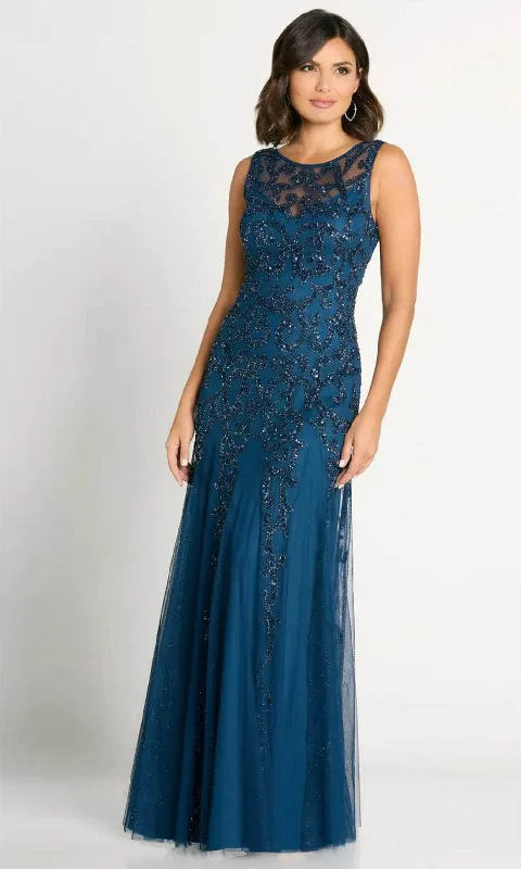 La Valleta LV22104 - Beaded Tulle Evening Dress