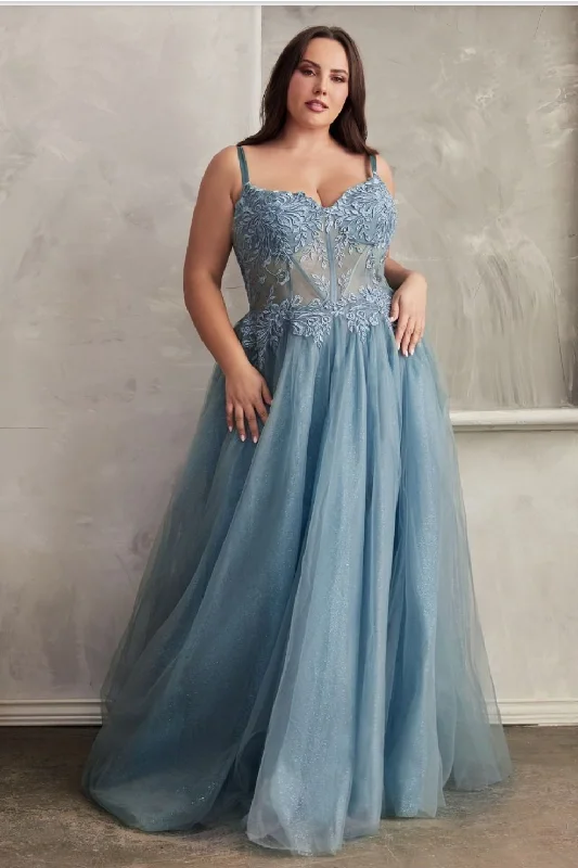 LACE A-LINE TULLE GOWN