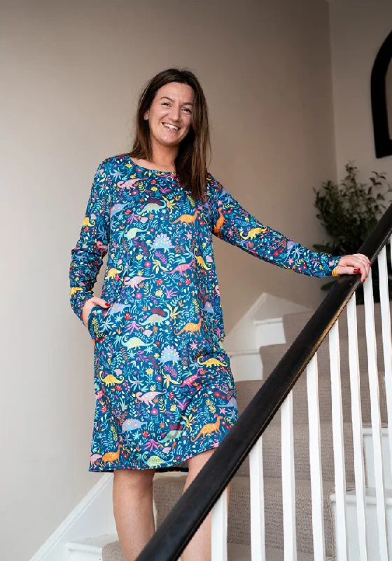 Mandy Dinosaur Print Nightshirt