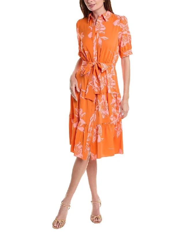 Nicole Miller Tie Waist Shirtdress